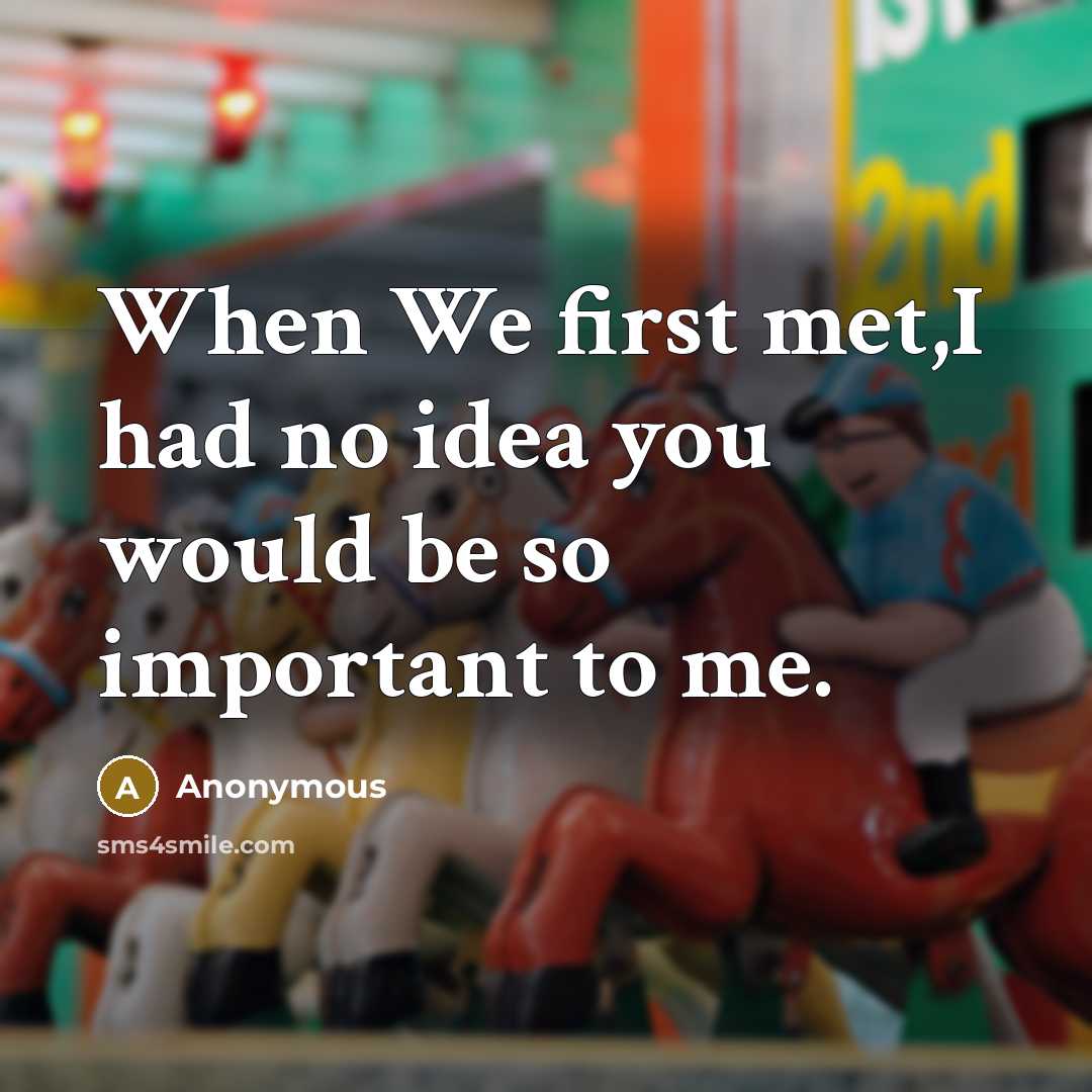 “When We first met,I had no idea you would be…” quote by Anonymous