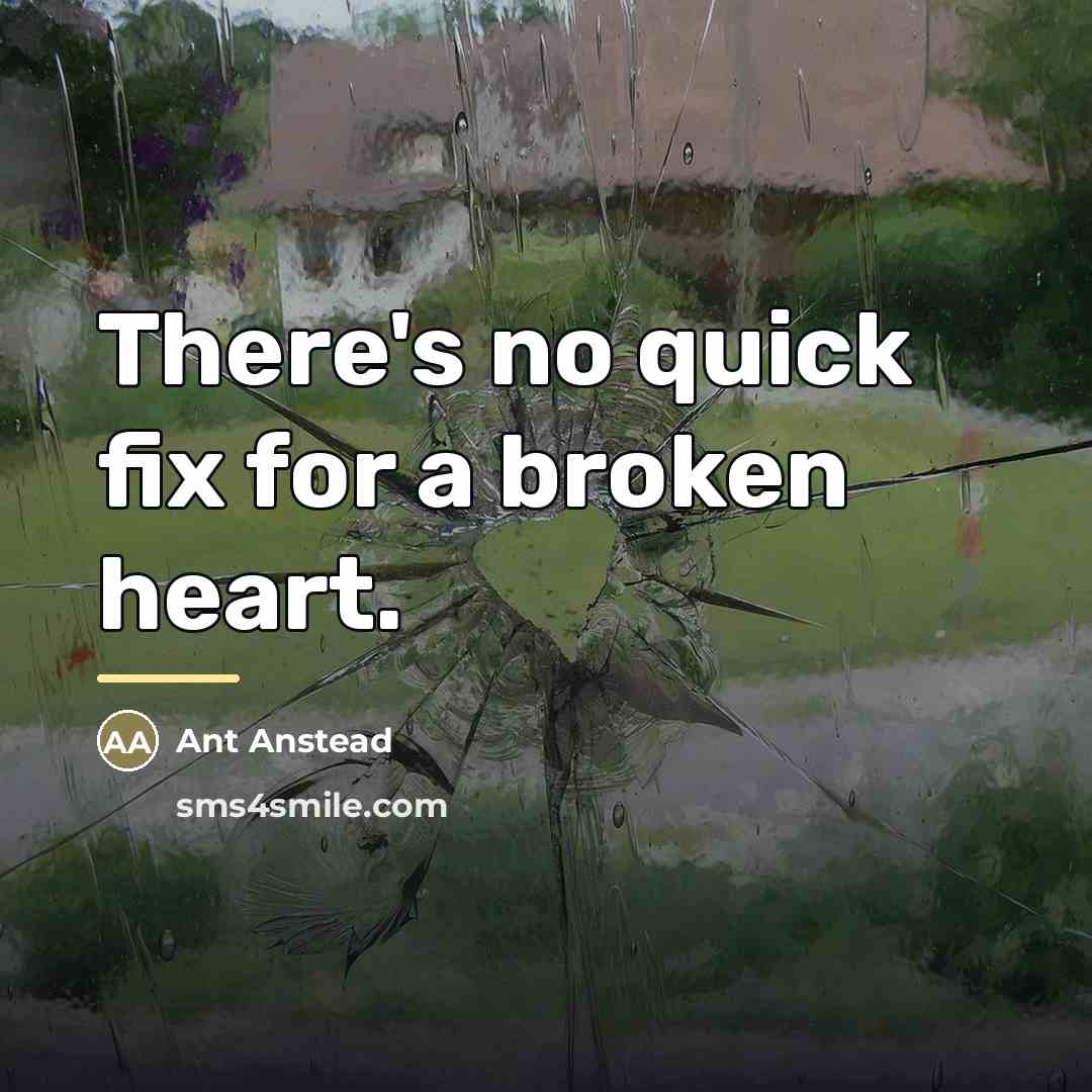 “There's no quick fix for a broken heart.…” quote by Ant Anstead