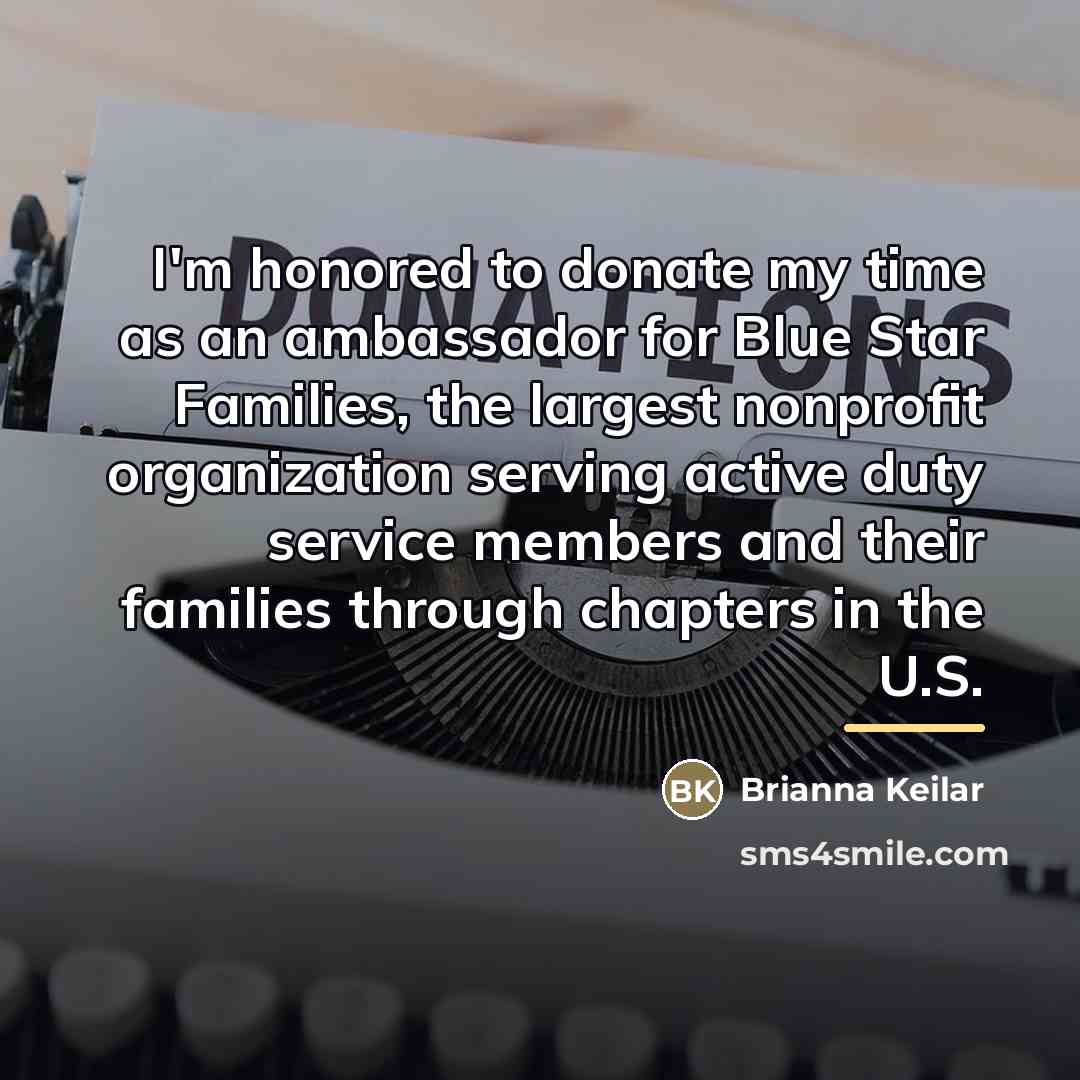“I'm honored to donate my time as an ambassador for…” quote by Brianna Keilar