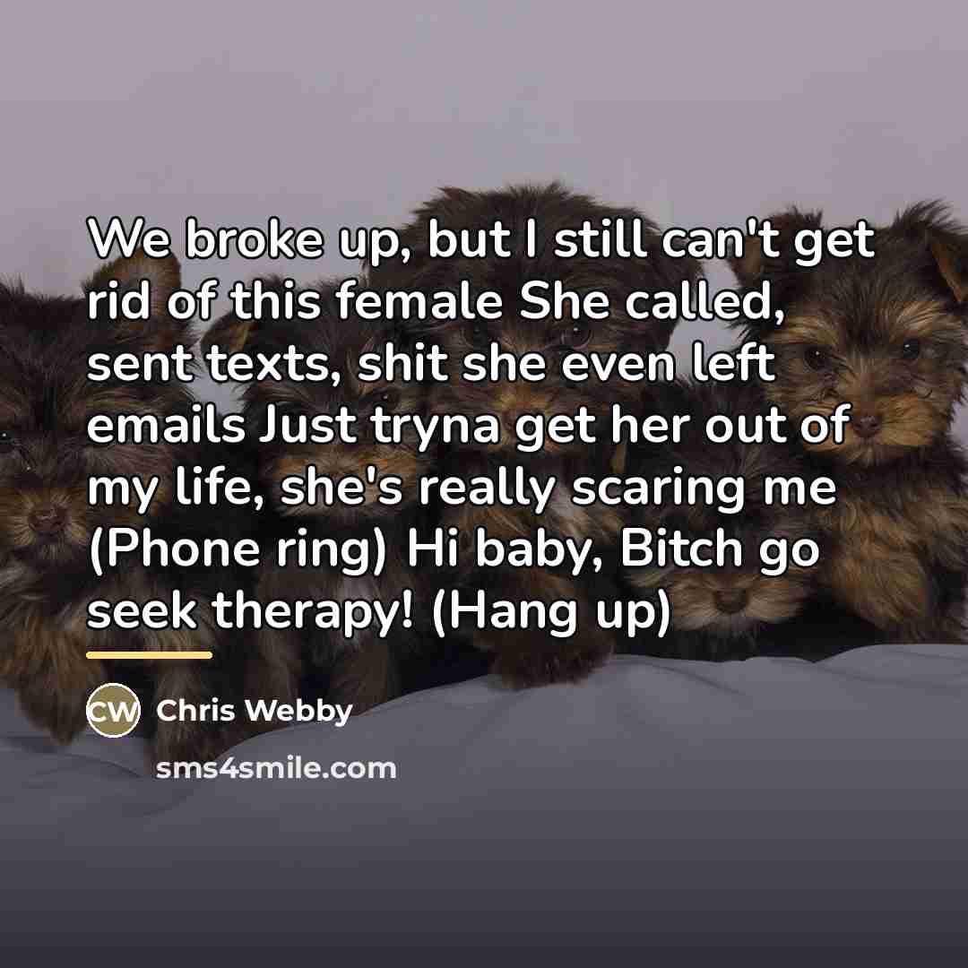 “We broke up, but I still can't get rid of…” quote by Chris Webby