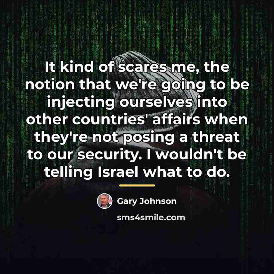 “It kind of scares me, the notion that we're going…” quote by Gary Johnson