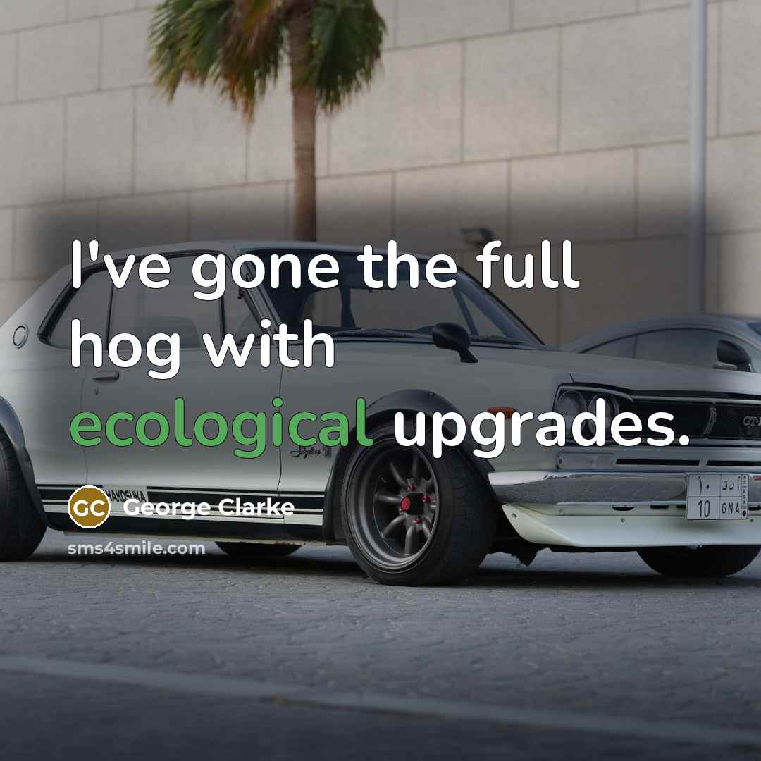 “I've gone the full hog with ecological upgrades.…” quote by George Clarke