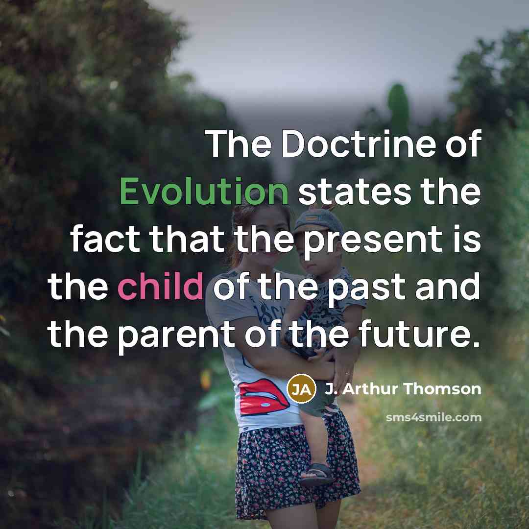 “The Doctrine of Evolution states the fact that the present…” quote by J. Arthur Thomson