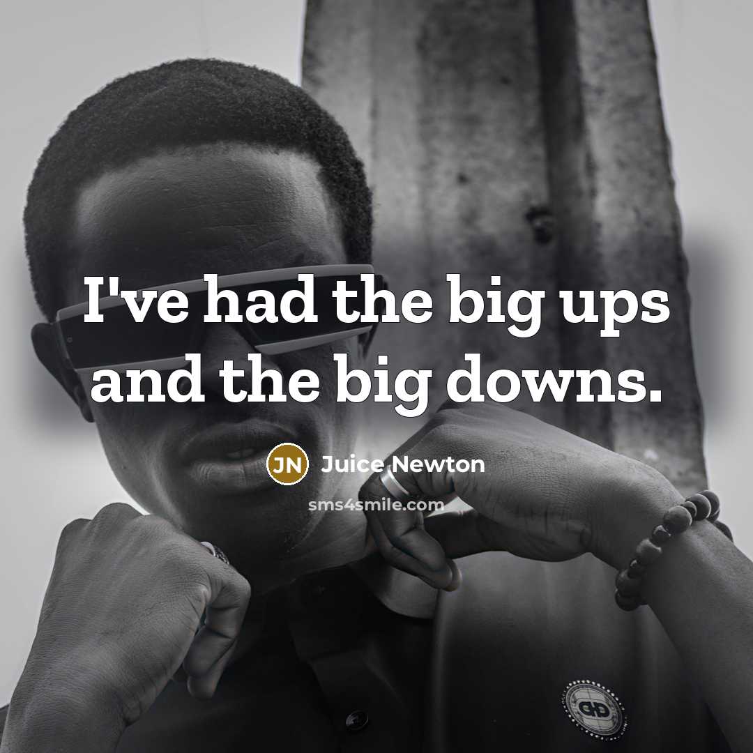 “I've had the big ups and the big downs.…” quote by Juice Newton