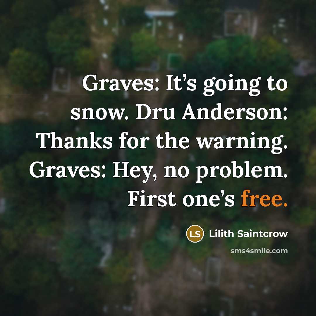 “Graves: It’s going to snow. Dru Anderson: Thanks for the…” quote by Lilith Saintcrow