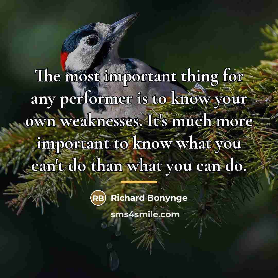 “The most important thing for any performer is to know…” quote by Richard Bonynge