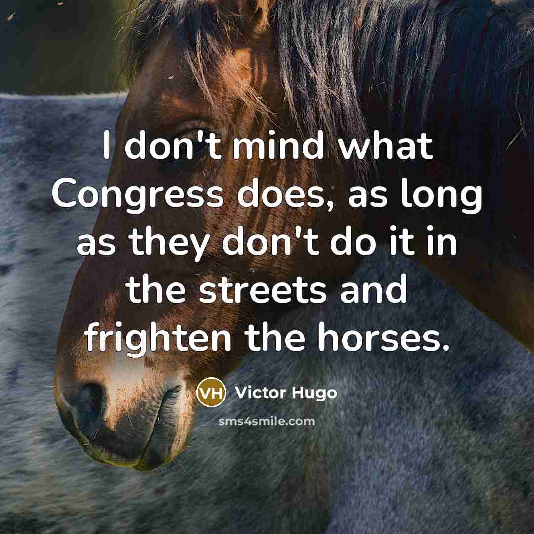 “I don't mind what Congress does, as long as they…” quote by Victor Hugo