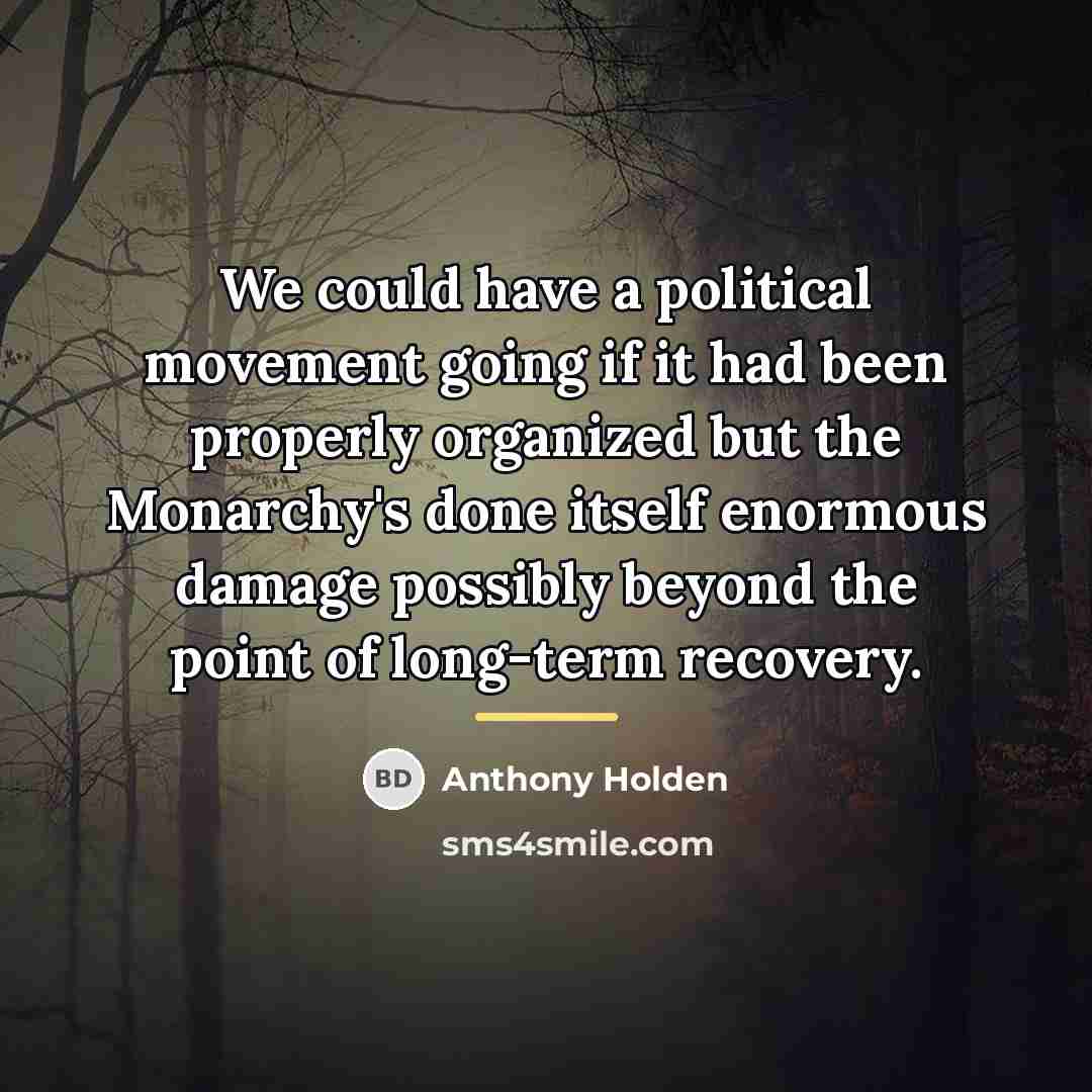 “We could have a political movement going if it had…” quote by Anthony Holden