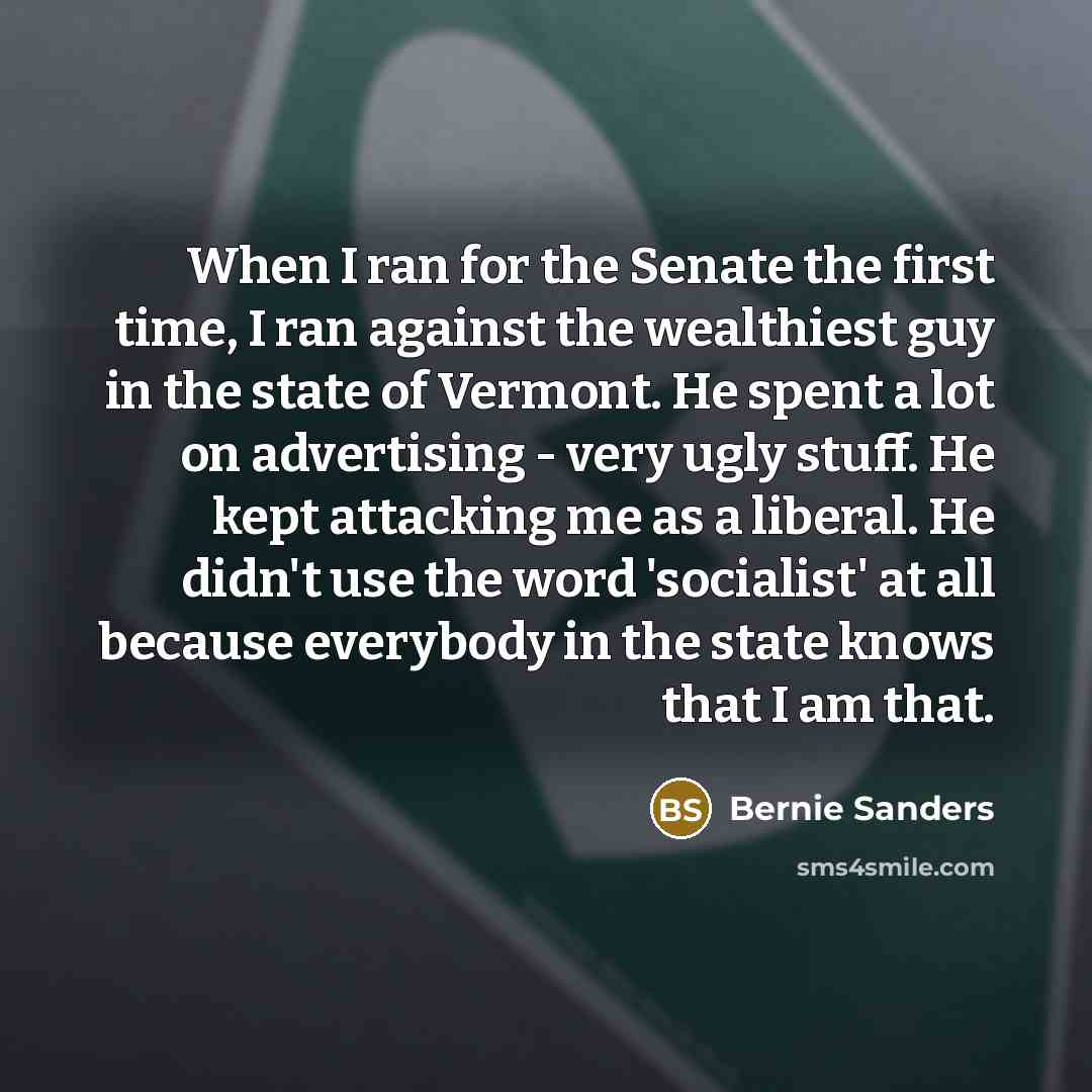 “When I ran for the Senate the first time, I…” quote by Bernie Sanders