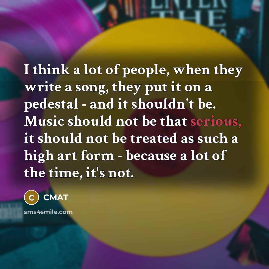 “I think a lot of people, when they write a…” quote by CMAT
