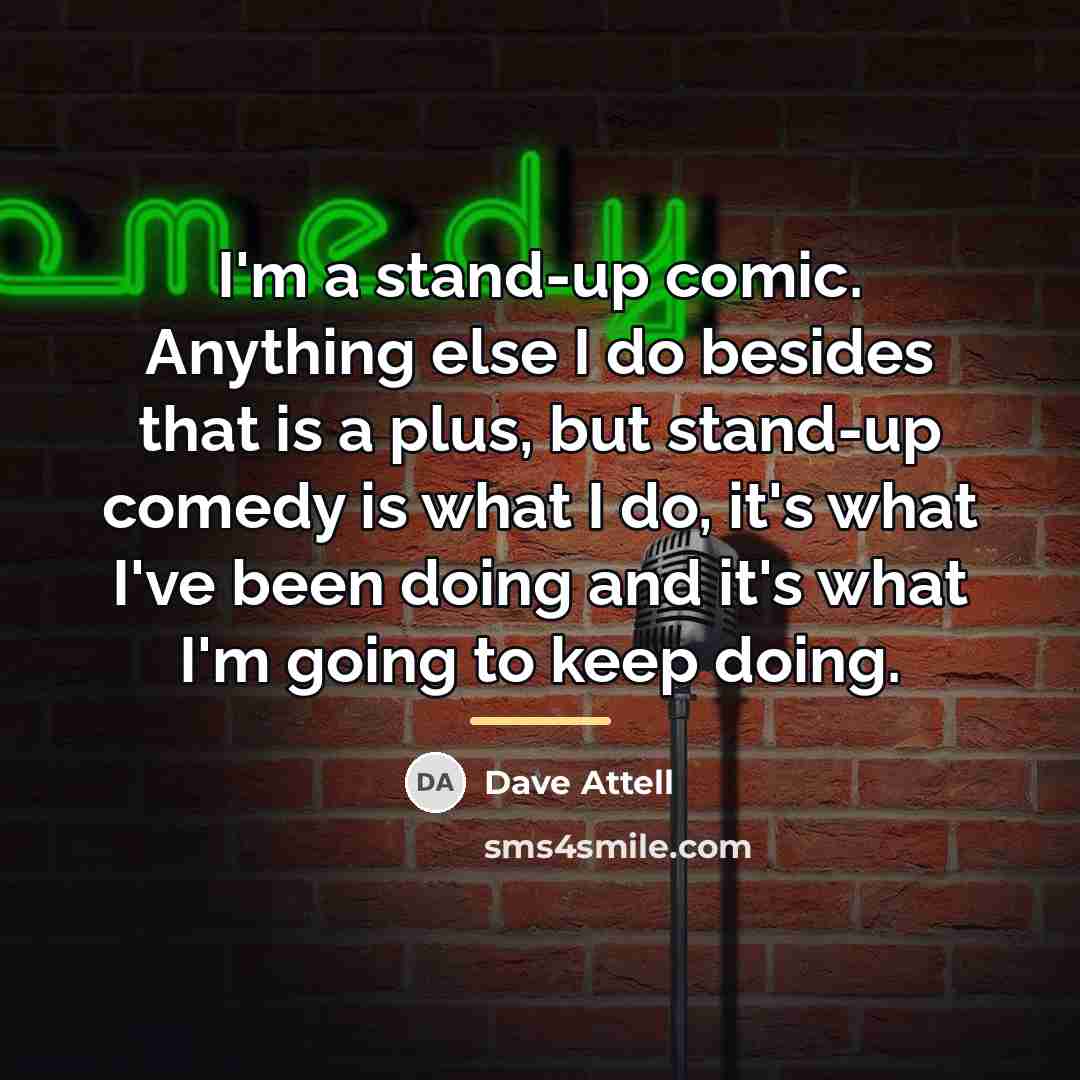 “I'm a stand-up comic. Anything else I do besides that…” quote by Dave Attell