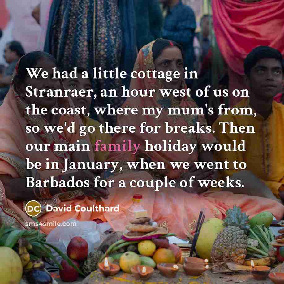 “We had a little cottage in Stranraer, an hour west…” quote by David Coulthard