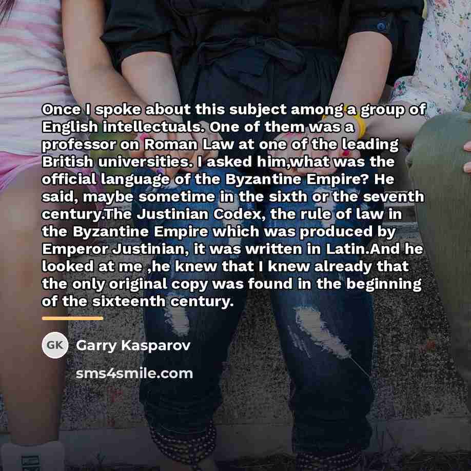 “Once I spoke about this subject among a group of…” quote by Garry Kasparov