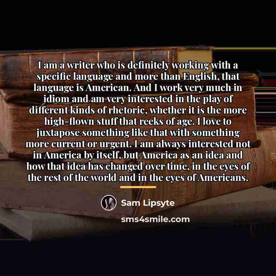 “I am a writer who is definitely working with a…” quote by Sam Lipsyte
