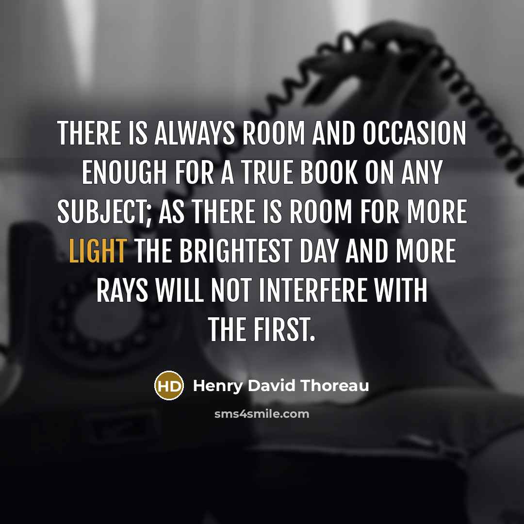 “There is always room and occasion enough for a true…” quote by Henry David Thoreau