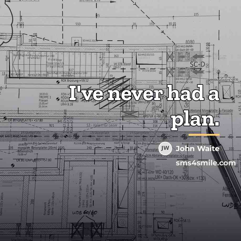 “I've never had a plan.…” quote by John Waite