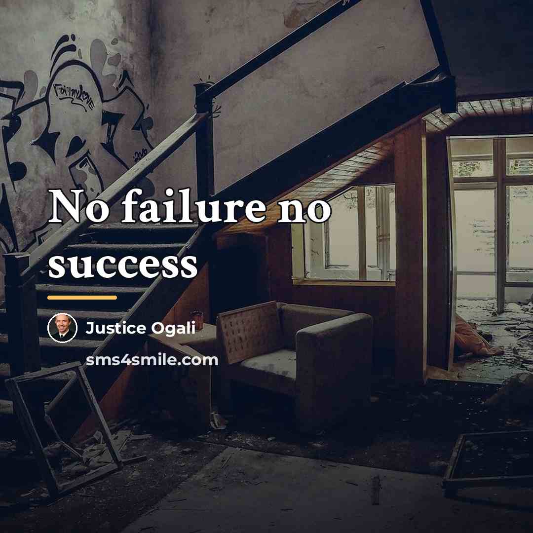 “No failure no success…” quote by Justice Ogali