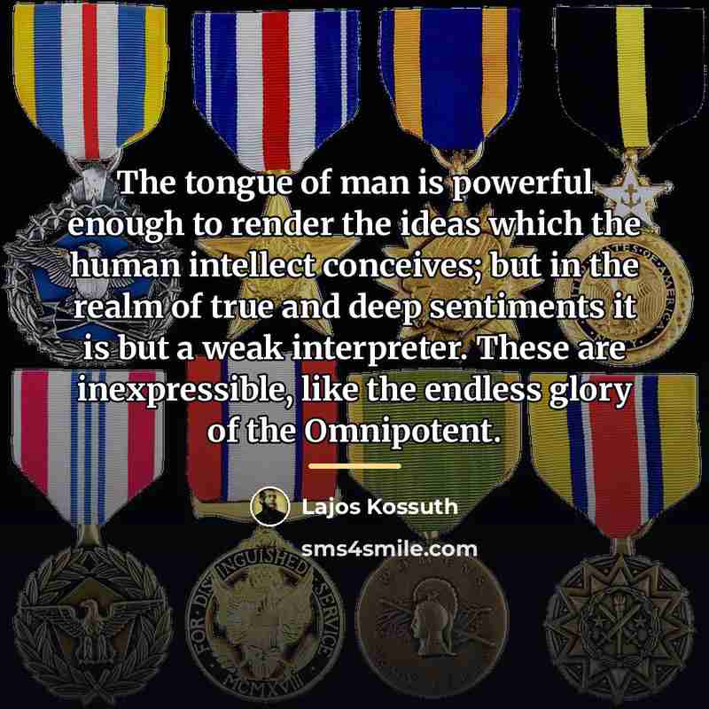 “The tongue of man is powerful enough to render the…” quote by Lajos Kossuth