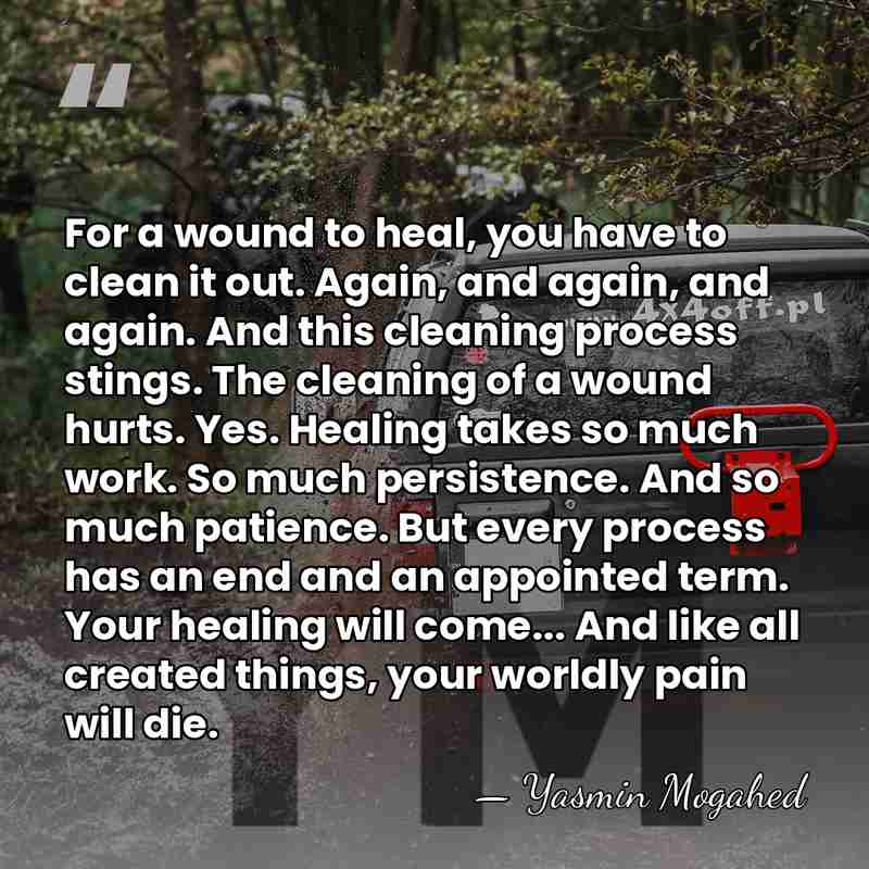 For a wound to heal, you have to clean it out. Again,&hellip; - Yasmin Mogahed