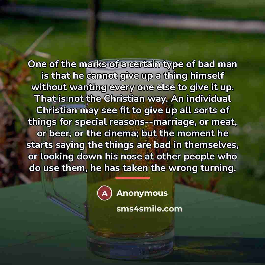 “One of the marks of a certain type of bad…” quote by Anonymous