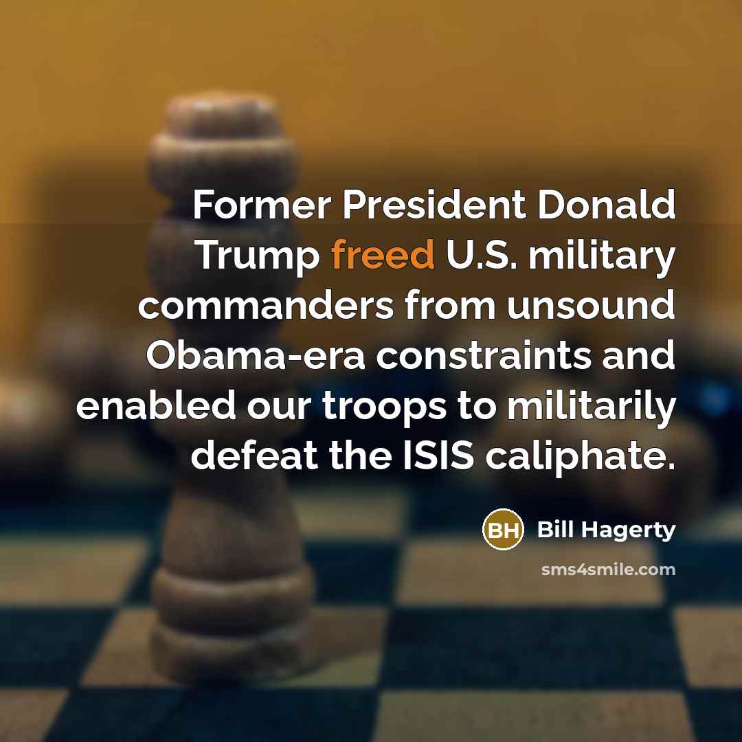 “Former President Donald Trump freed U.S. military commanders from unsound…” quote by Bill Hagerty