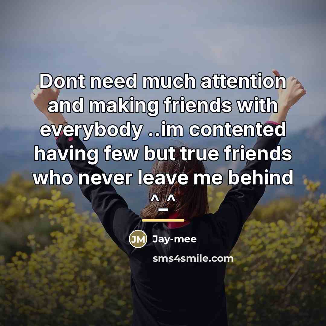 “Dont need much attention and making friends with everybody ..im…” quote by Jay-mee