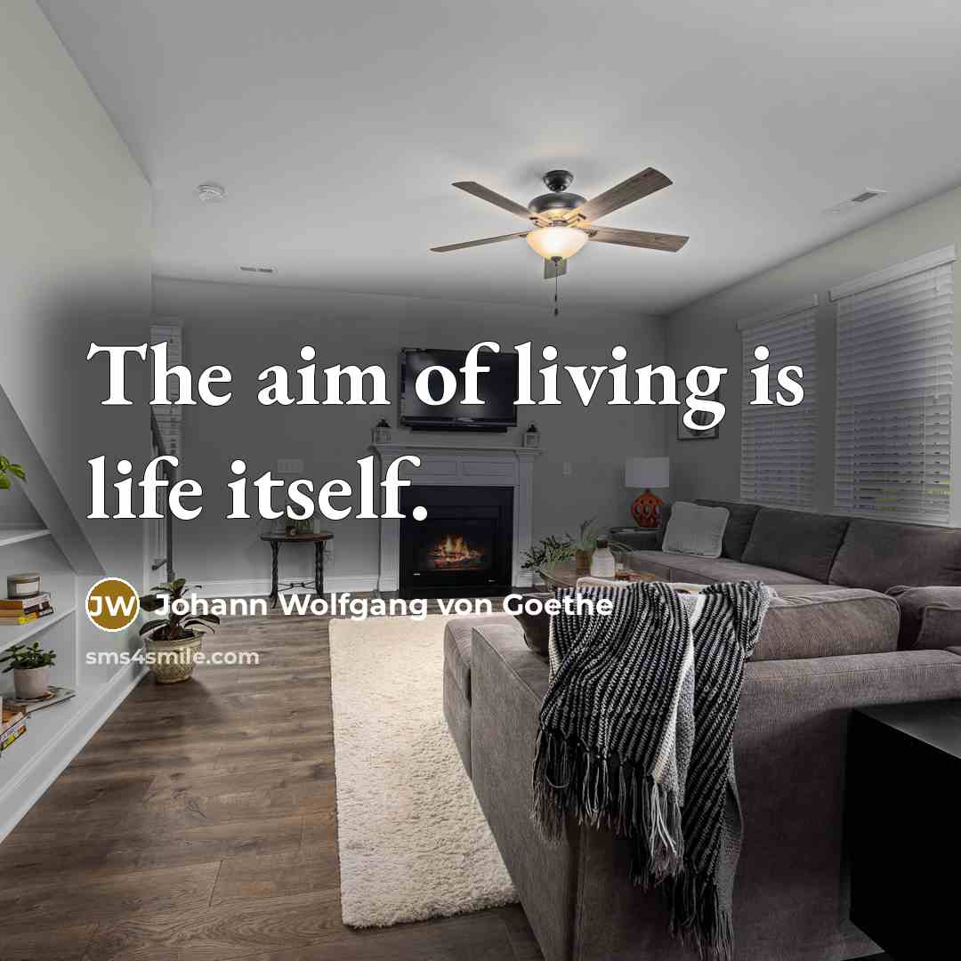 “The aim of living is life itself.…” quote by Johann Wolfgang von Goethe