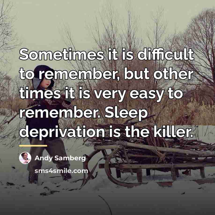 “Sometimes it is difficult to remember, but other times it…” quote by Andy Samberg