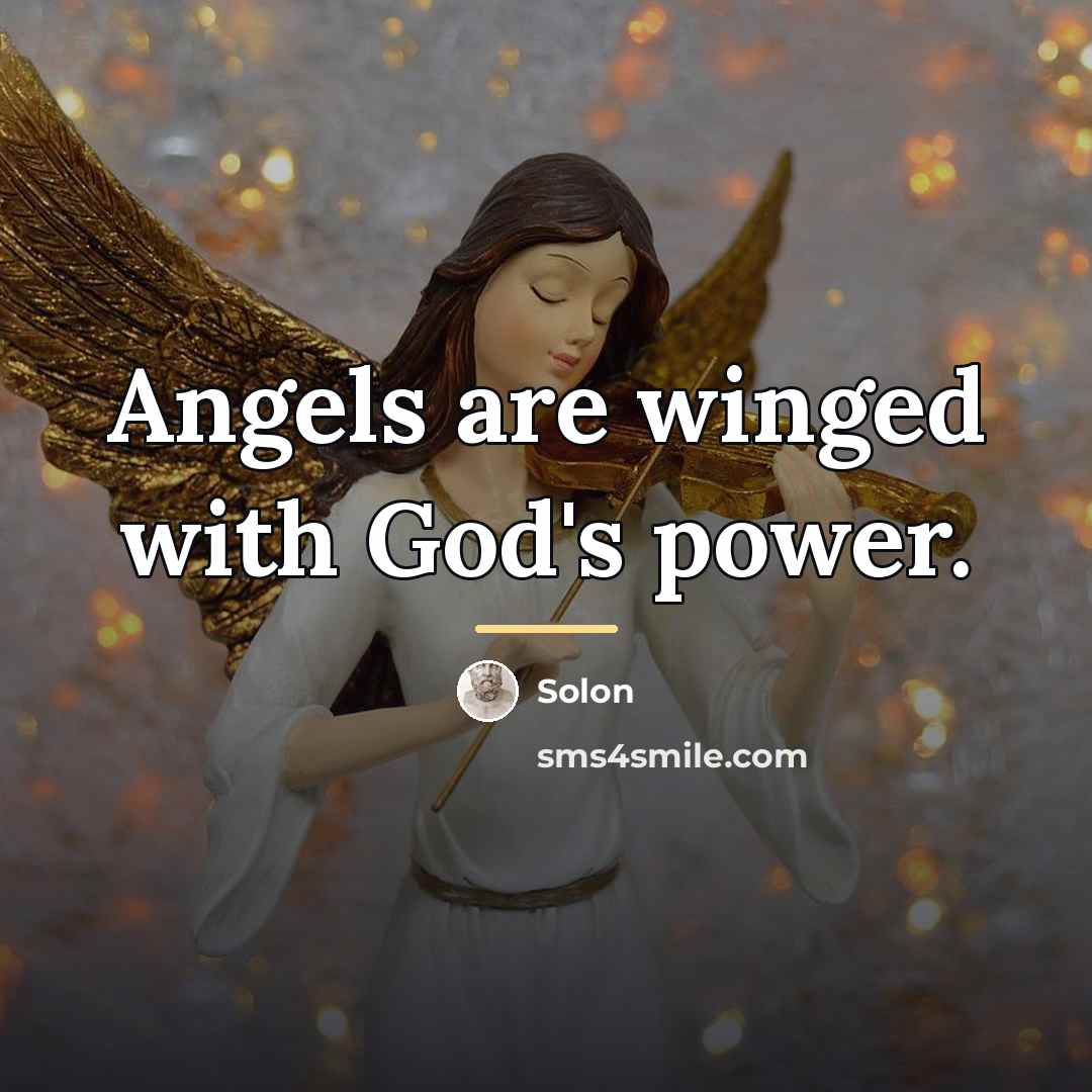 “Angels are winged with God's power.…” quote by Solon