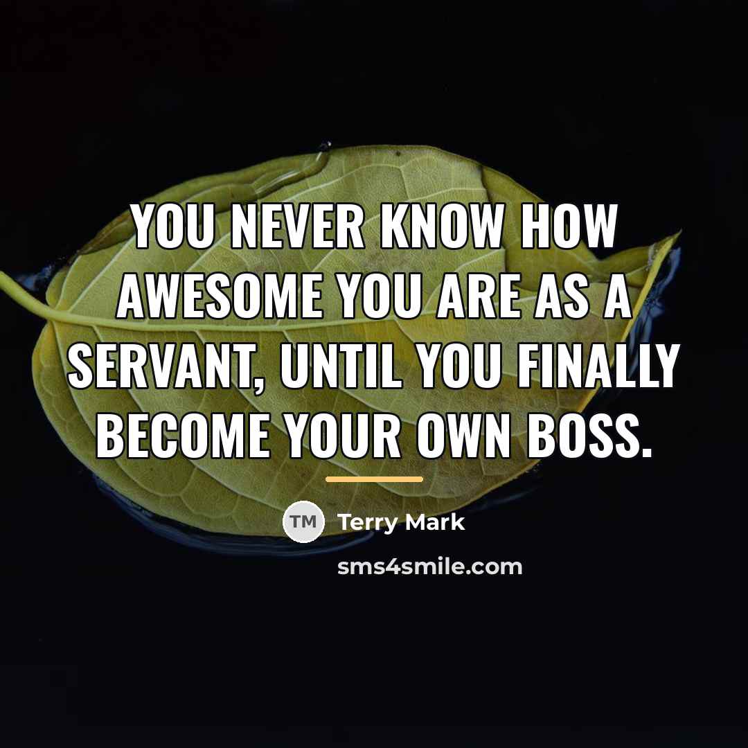 “You never know how awesome you are as a servant,…” quote by Terry Mark