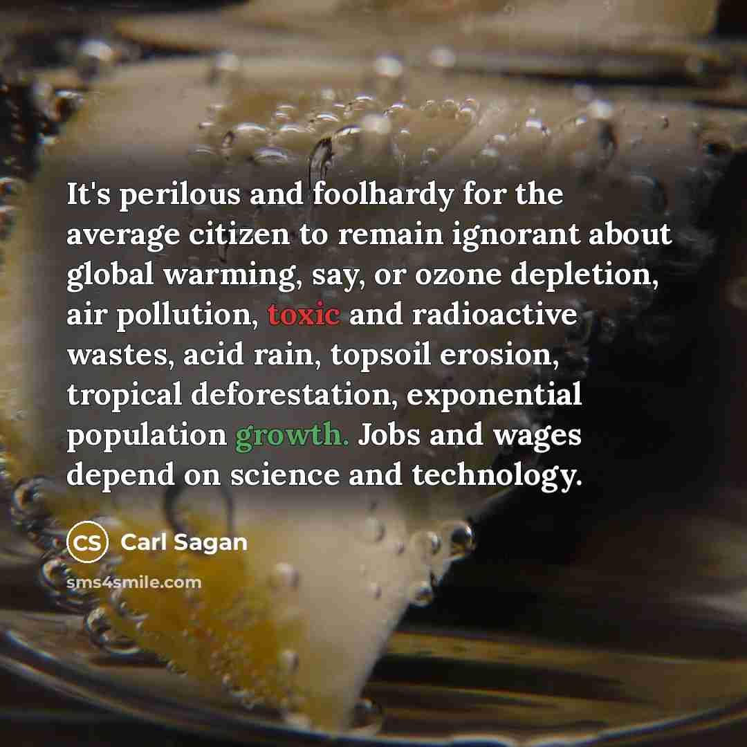 “It's perilous and foolhardy for the average citizen to remain…” quote by Carl Sagan