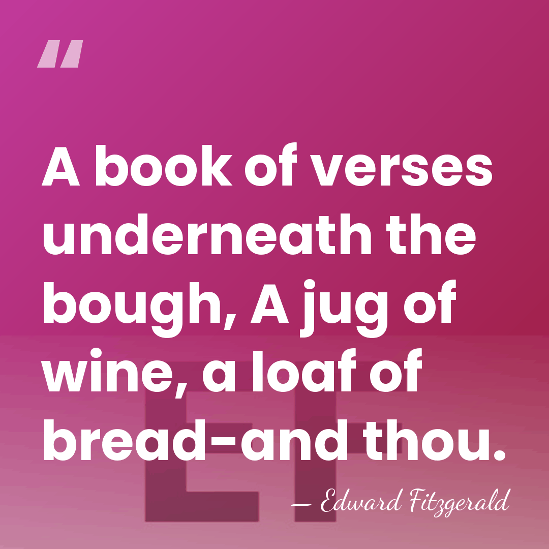 A book of verses underneath the bough, A jug of wine, a&hellip; - Edward Fitzgerald