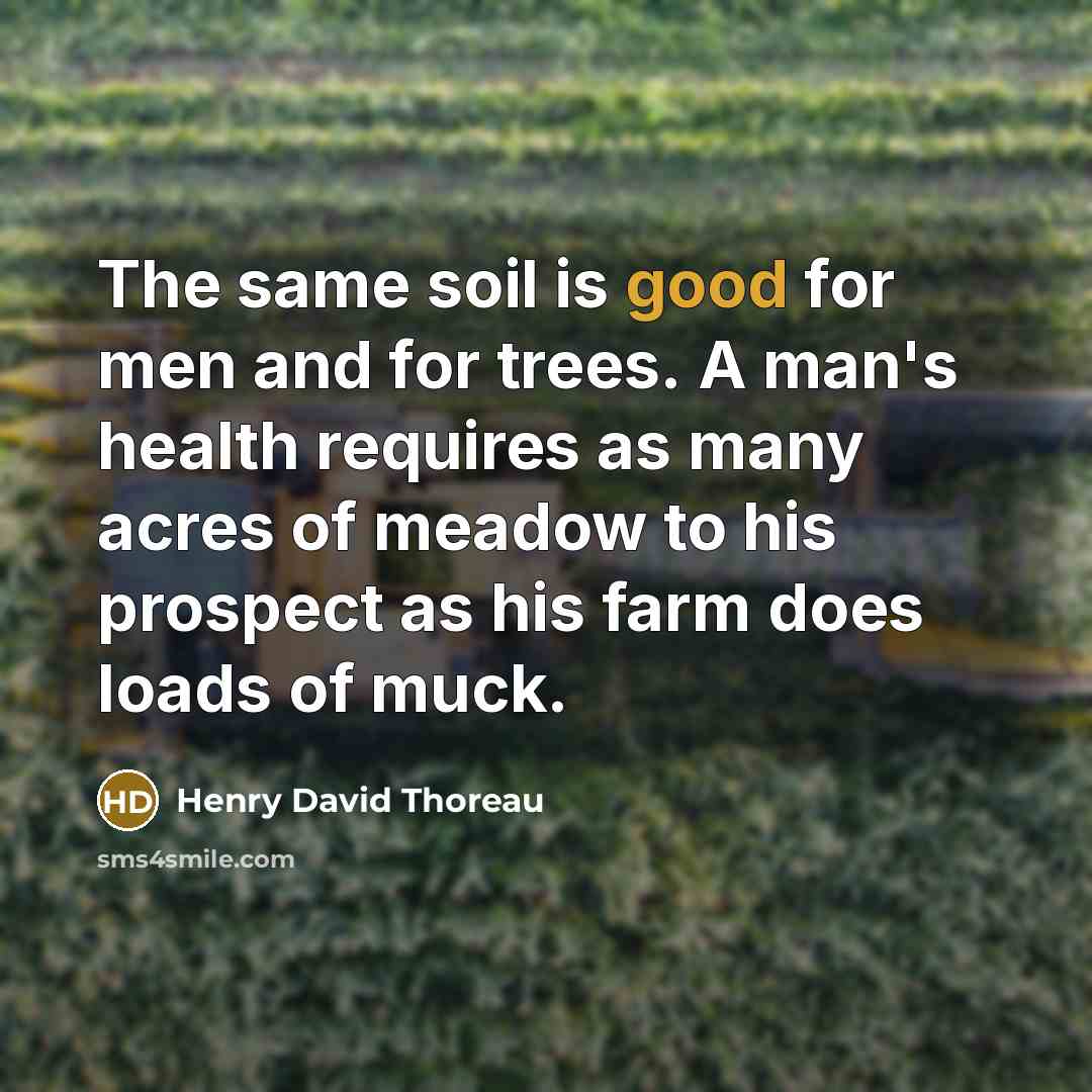 “The same soil is good for men and for trees.…” quote by Henry David Thoreau