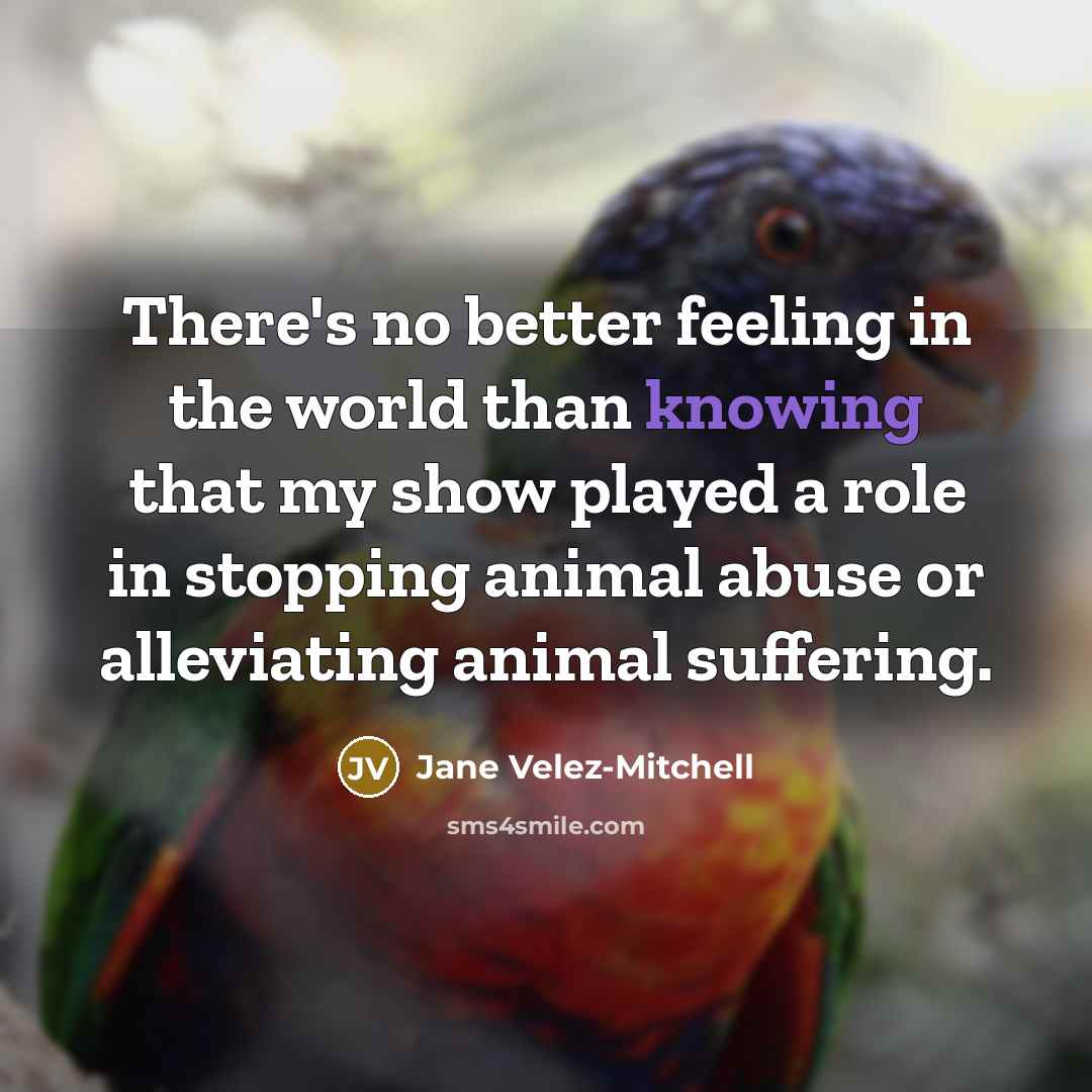 “There's no better feeling in the world than knowing that…” quote by Jane Velez-Mitchell