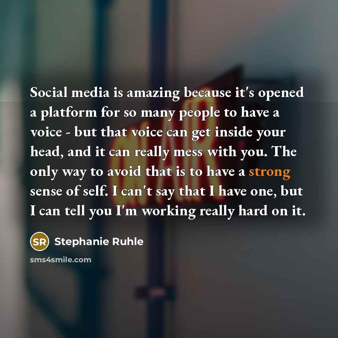 “Social media is amazing because it's opened a platform for…” quote by Stephanie Ruhle