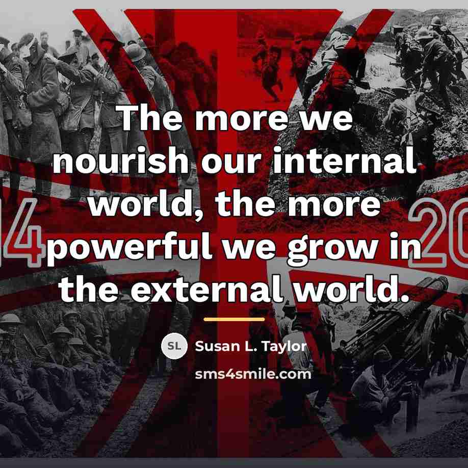 “The more we nourish our internal world, the more powerful…” quote by Susan L. Taylor
