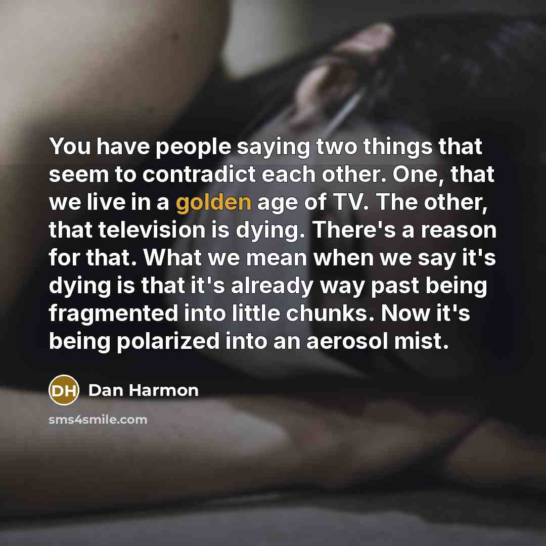 “You have people saying two things that seem to contradict…” quote by Dan Harmon