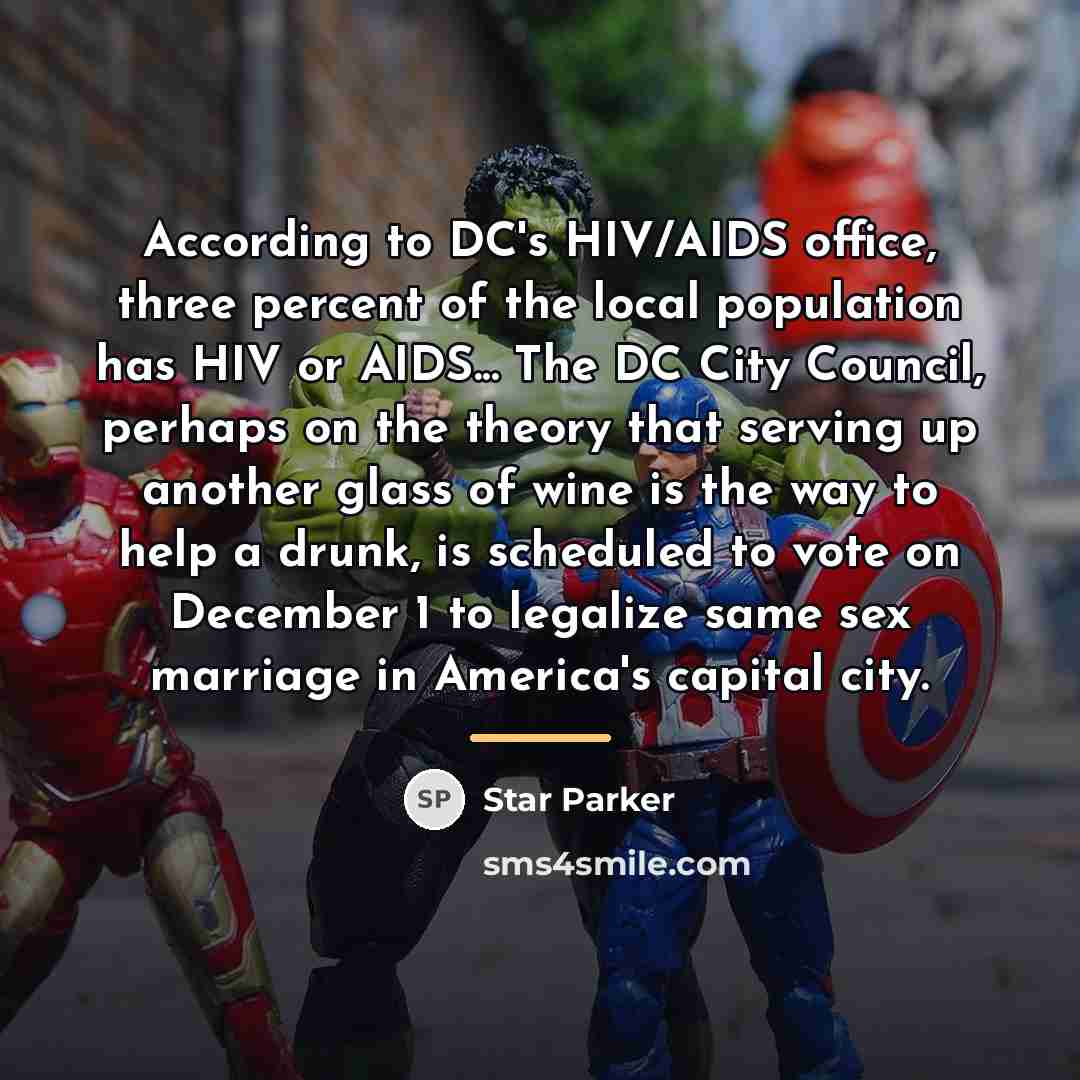 “According to DC's HIV/AIDS office, three percent of the local…” quote by Star Parker