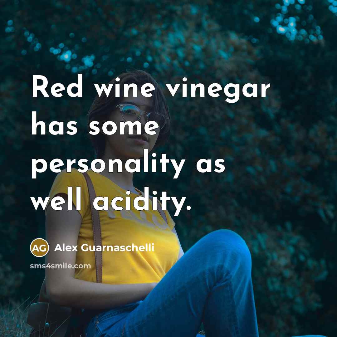 “Red wine vinegar has some personality as well acidity.…” quote by Alex Guarnaschelli