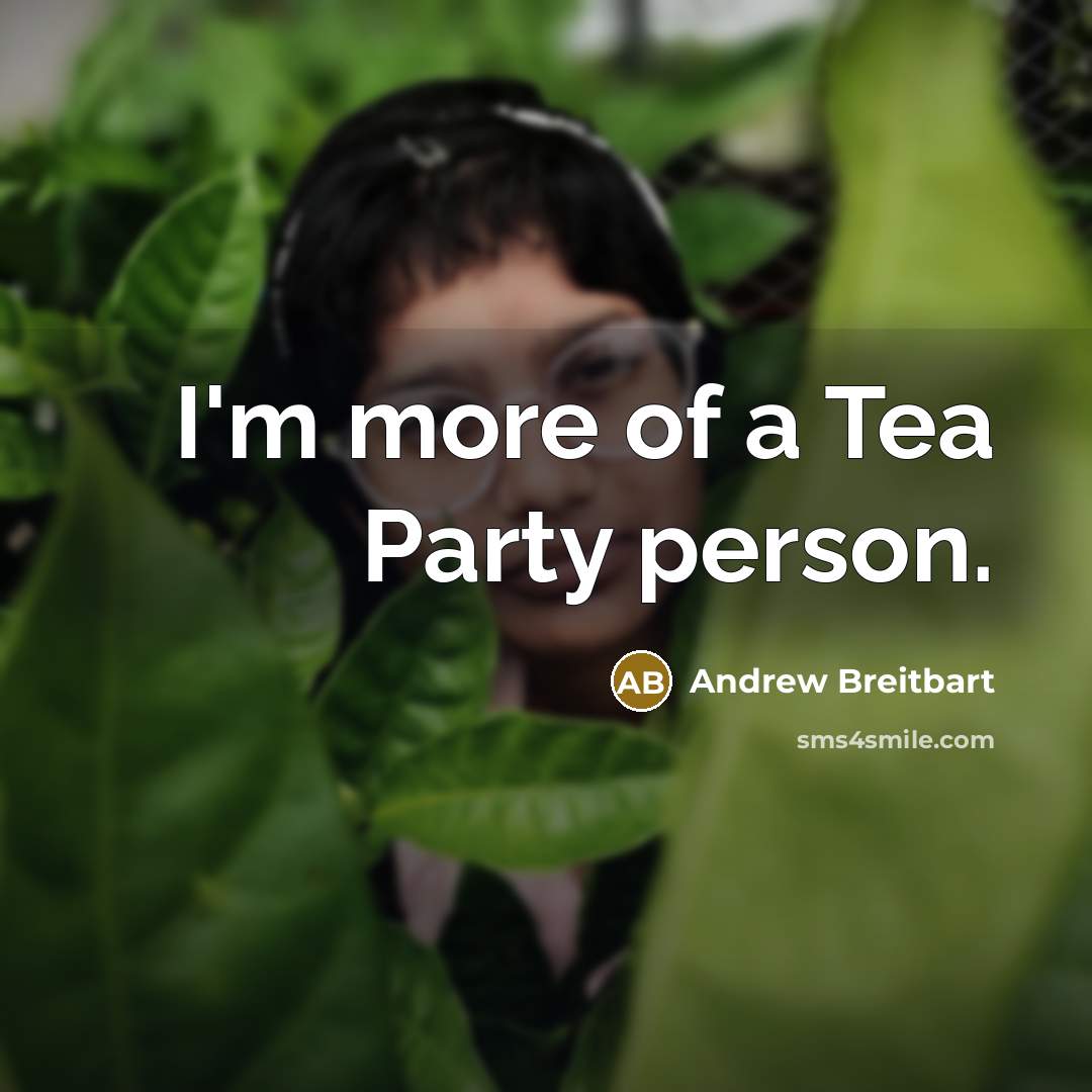 “I'm more of a Tea Party person.…” quote by Andrew Breitbart