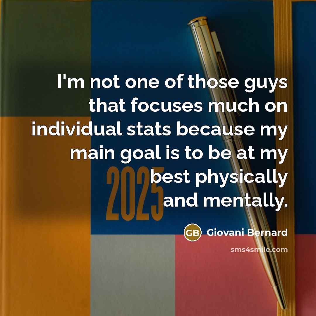 “I'm not one of those guys that focuses much on…” quote by Giovani Bernard