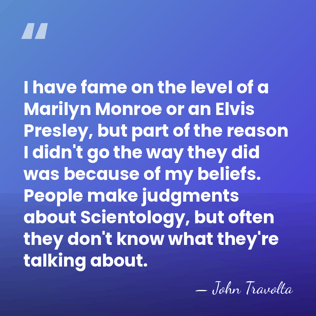 I have fame on the level of a Marilyn Monroe or an&hellip; - John Travolta