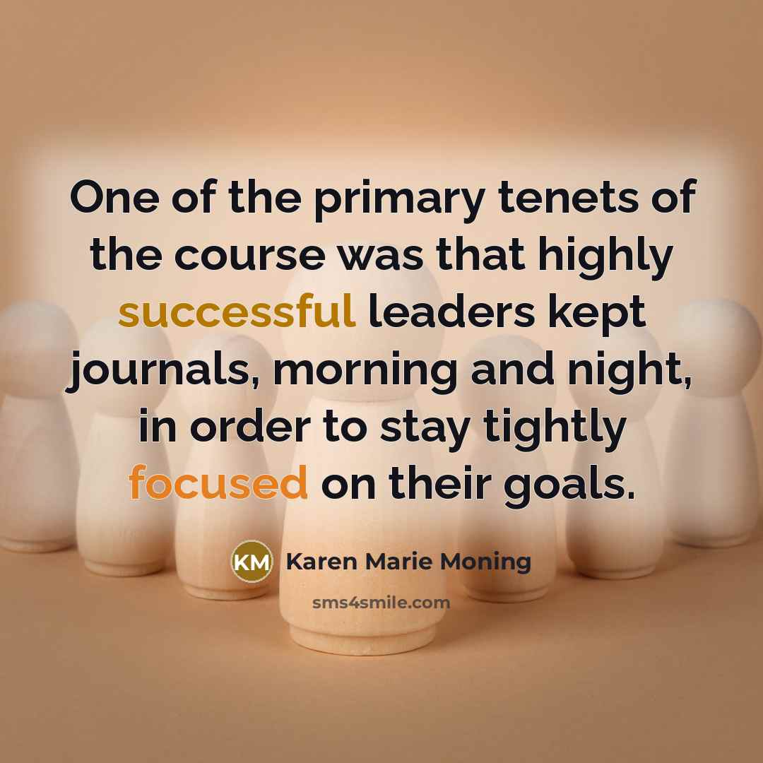 “One of the primary tenets of the course was that…” quote by Karen Marie Moning