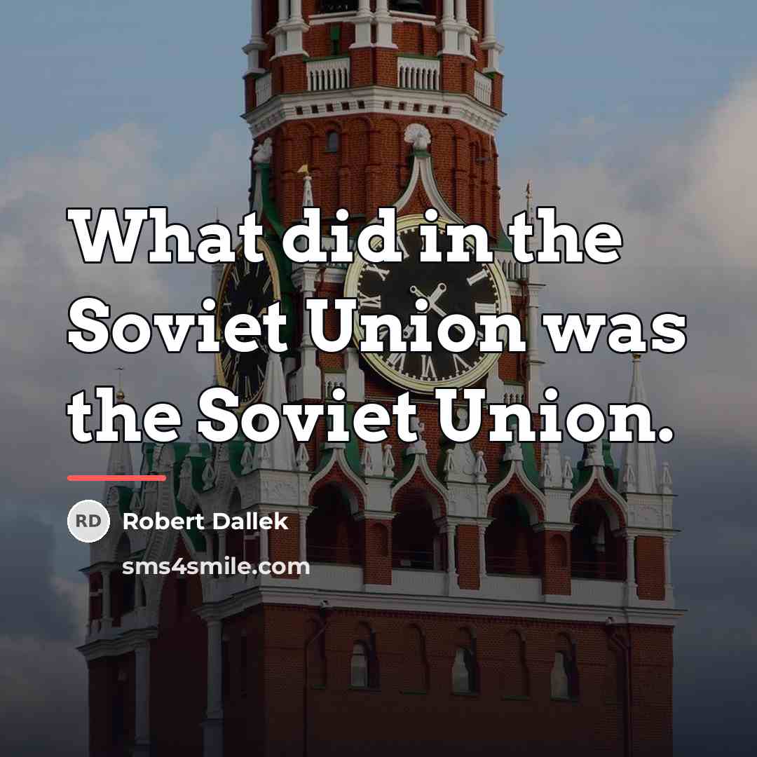 “What did in the Soviet Union was the Soviet Union.…” quote by Robert Dallek