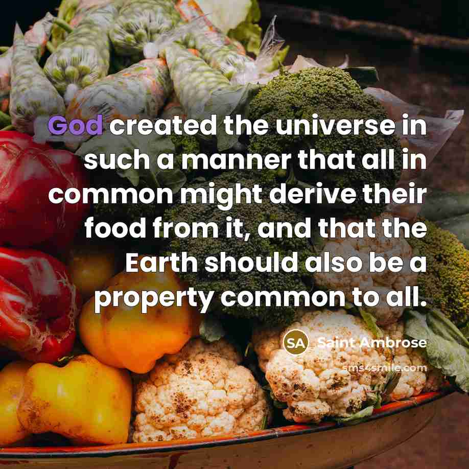“God created the universe in such a manner that all…” quote by Saint Ambrose