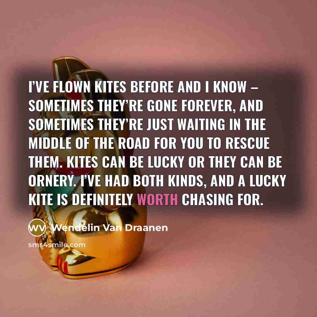 “I’ve flown kites before and I know – sometimes they’re…” quote by Wendelin Van Draanen