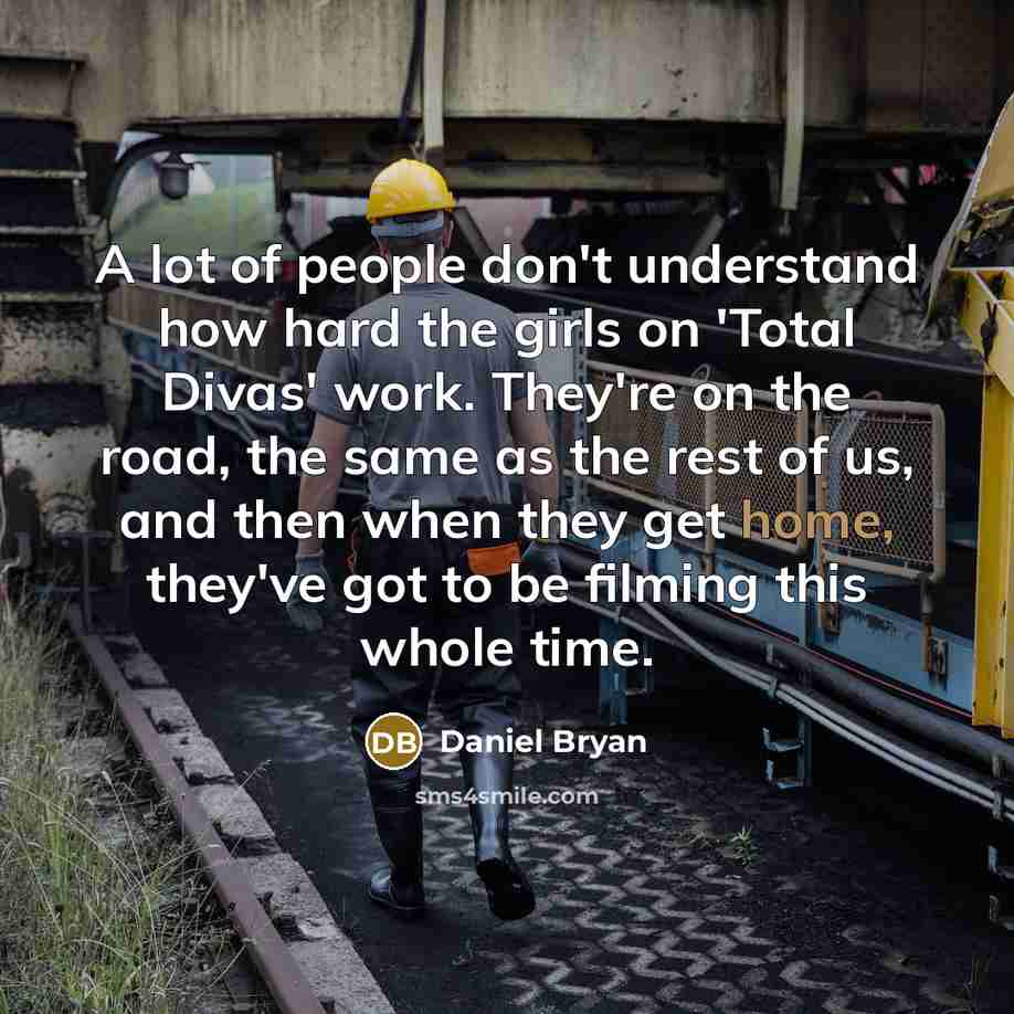 “A lot of people don't understand how hard the girls…” quote by Daniel Bryan