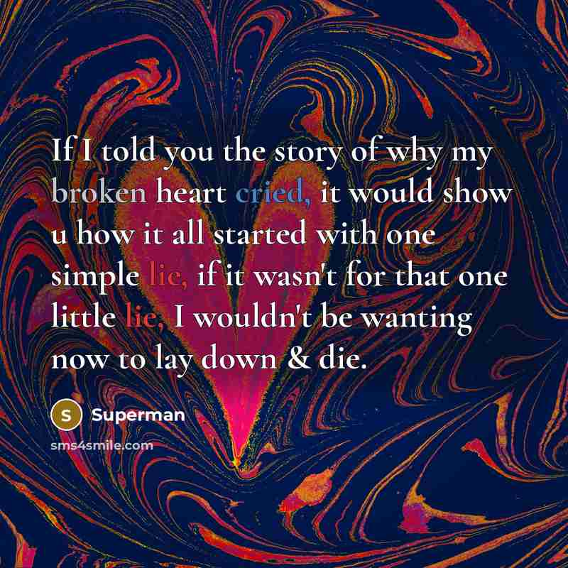 “If I told you the story of why my broken…” quote by Superman