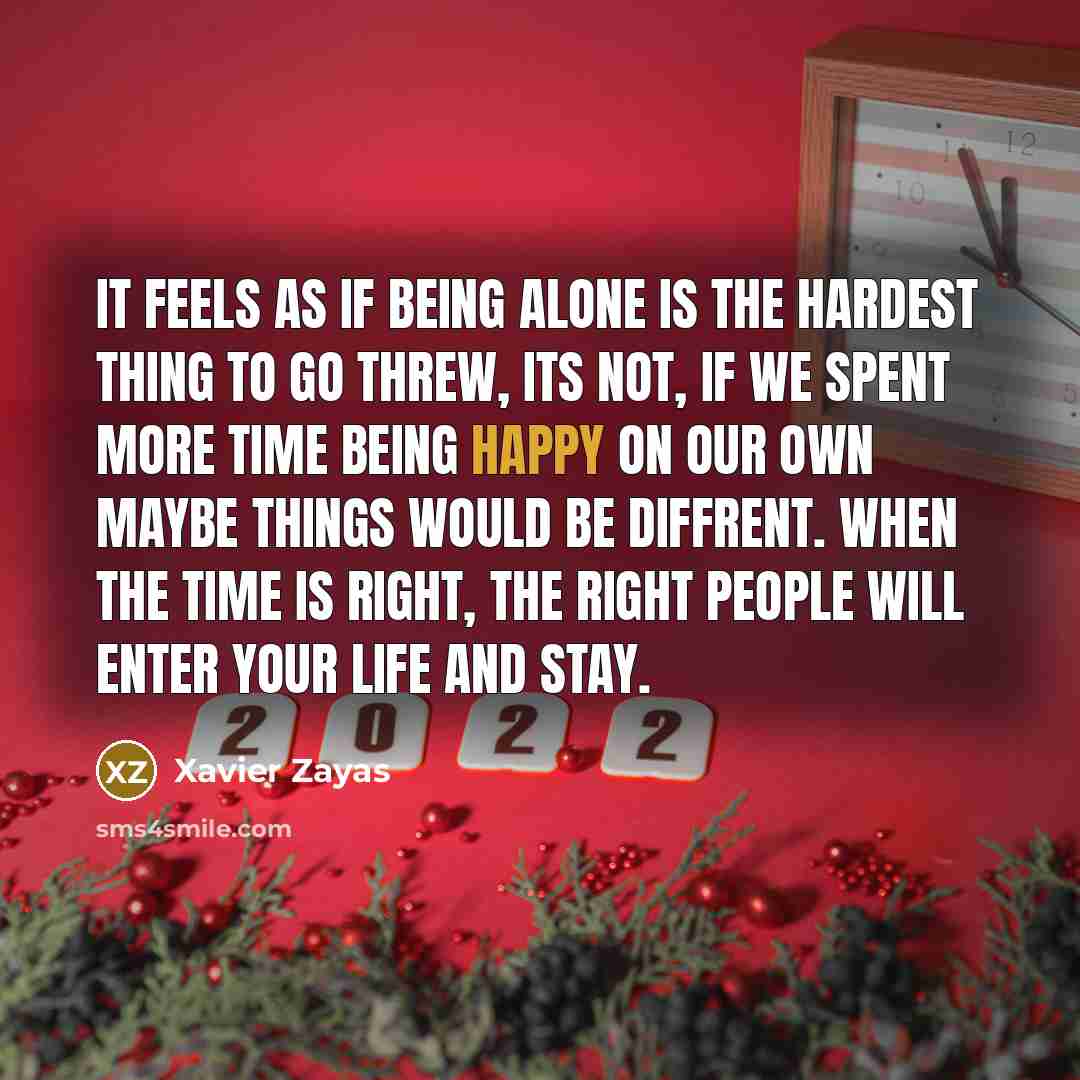 “It feels as if being alone is the hardest thing…” quote by Xavier Zayas