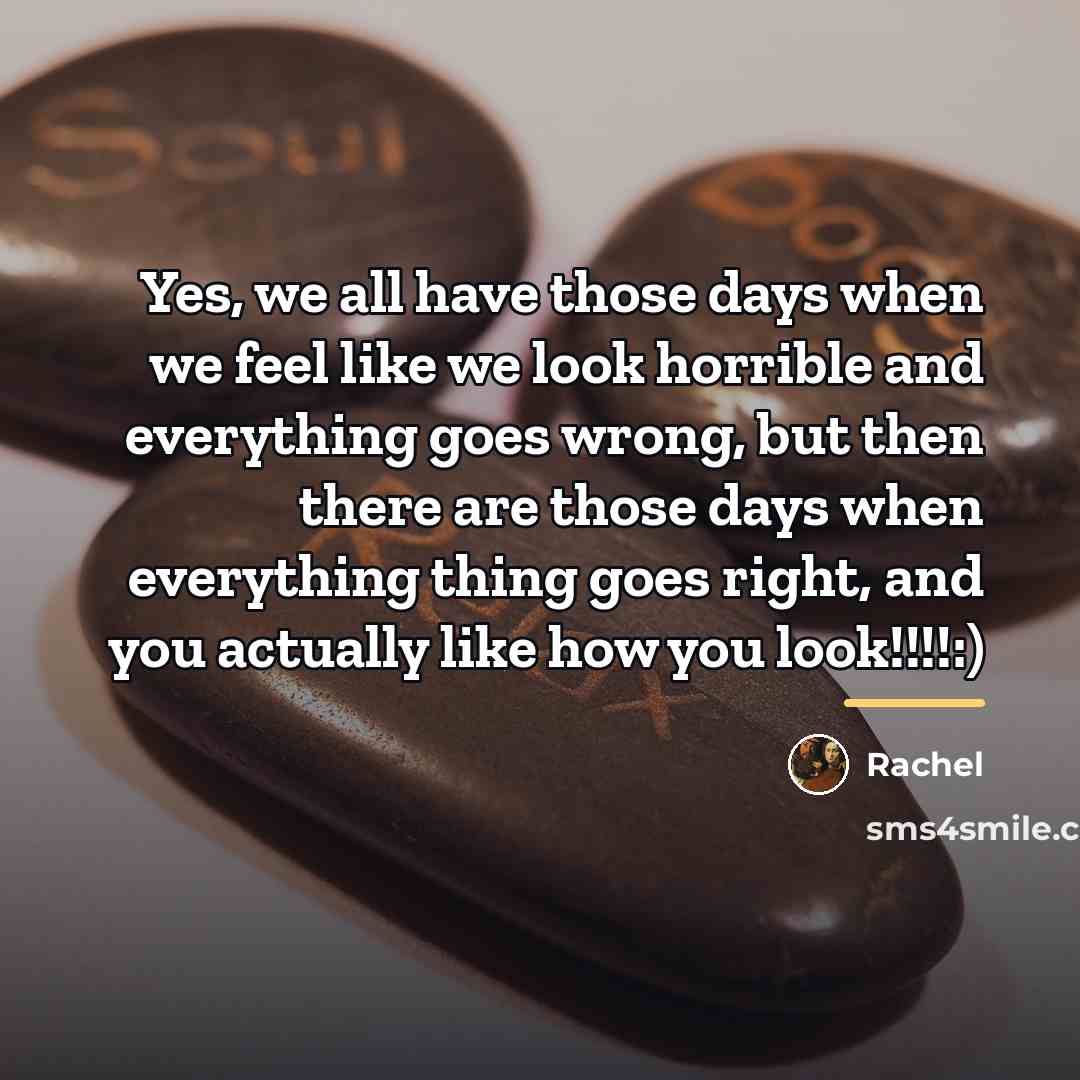 “Yes, we all have those days when we feel like…” quote by Rachel